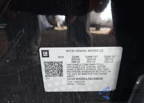 2018 Chevrolet Bolt Ev Lt z USA, uszkodzony, nr VIN 1G1FW6S01J4134608